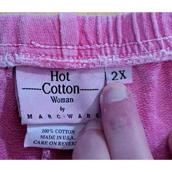 Hot Cotton Woman Marc Ware 2-pc Casual Outfit 3X T-shirt & 2X Capri Pants Pink - Picture 9 of 14